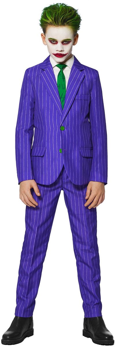 Suitmeister The Joker - Jongens Pak - Halloween Kostuum - Verkleedkleding - Batman DC Comics - Paars - 8-10 jaar - Maat M