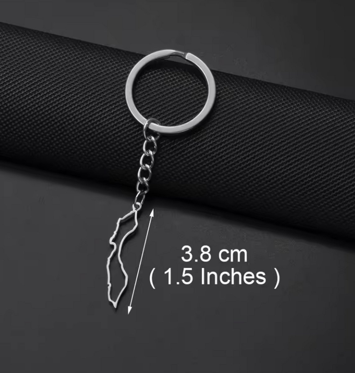 Curaçao Sleutelhanger - Kleur: Zilver - Korsou / Curacao / Dushi - Sleutelhanger - Hoge Kwaliteit - RVS / Roestvrijstaal / Stainless Steel - Incl. Luxe Verpakking - Mooie Sleutelhanger / Keychain - Cadeau / Kado