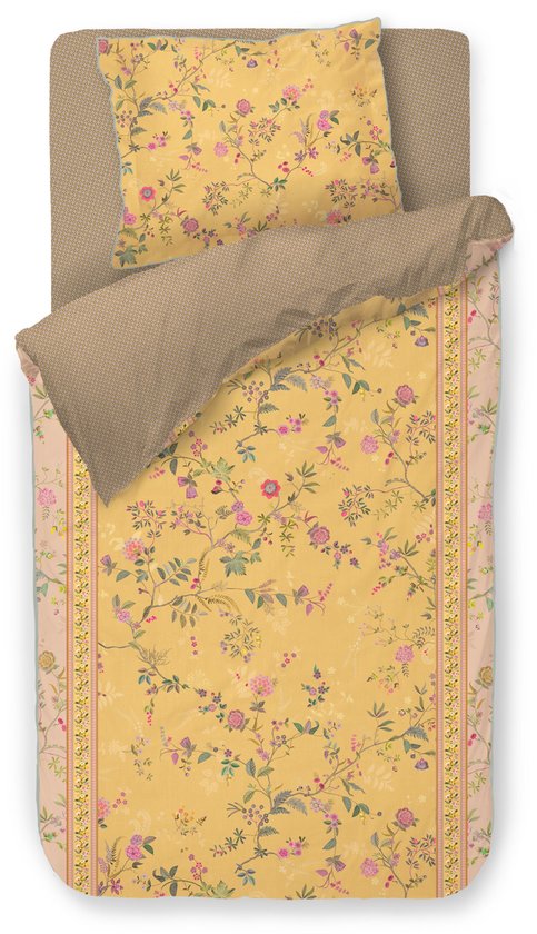 Pip Studio Bodhi Flower kussensloop - Geel - 60 x 70 cm