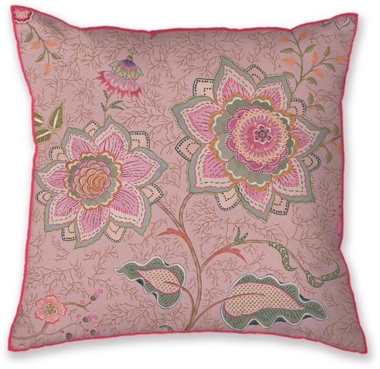 Pip Studio Mumbai Morning Square Cushion Sierkussen - 53 x 53 cm cm - Roze