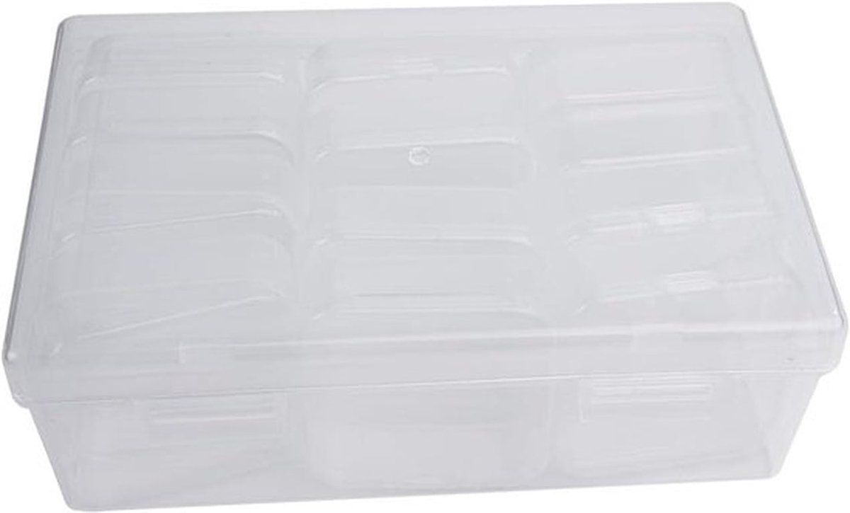 Parelorganizer - Kralen - Organizer - Klein - Kunststof - Voorwerpen - Accessoires - Geschikt voor Sieraden - Wit Parelorganizer, 12 kleine kralen, organizer van 5,4 cm, kunststof klei, voor kleine voorwerpen en accessoires.