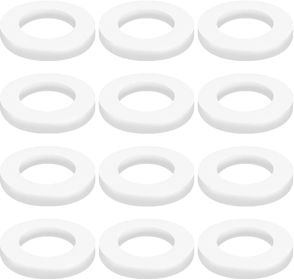 PTFE platte ring pakking voor diverse toepassingen, binnen Ø 11,5 mm, buiten Ø 19 mm, duurzaam en hittebestendig