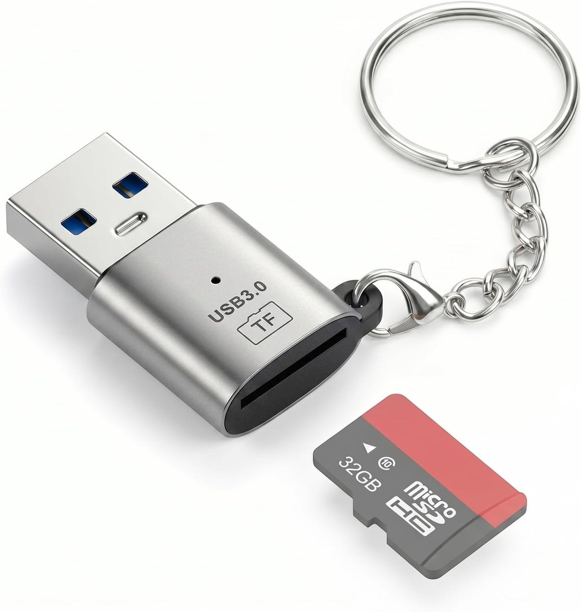 Hoge snelheid USB 3.0 kaartlezer voor MicroSD, TF-kaarten en SD-kaarten, ideaal voor laptops en MacBook