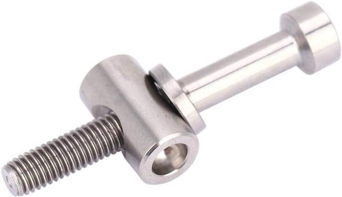 - Fiets Zadelpen Bouten - Vast - Roestvrij Staal - Fietssteel - Universeel - Zilver - M5 Bouten voor Fiets, Fiets Zadelpen Vaste Bout Ronde Kop Schroef Met Ring Voor Fietssteel(M5x40mm)