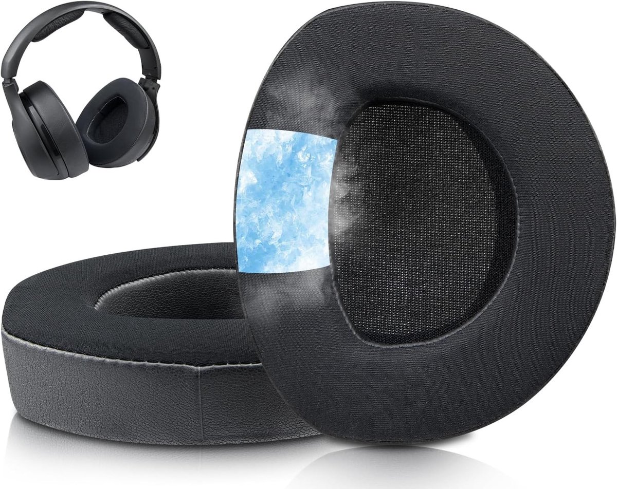 Vervangende Koel Gel Oorkussens voor Sennheiser HDR160, HDR170 en HDR180 Hoofdtelefoons - Geluidsisolatie en Comfortabele Earpads in Zwart