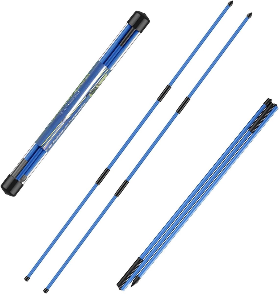 Golf Alignment Sticks - 2 Stuks Oefenhulpmiddelen voor Aiming, Positie en Volledige Swing Correctie met Duidelijke Opbergtube