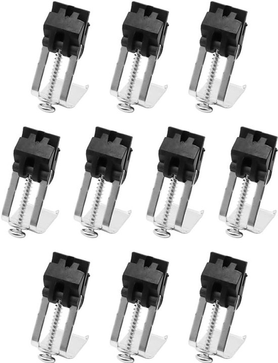 Onderbouw spoelbak clips - installatie reparatie hardware - keuken badkamer douche - 10 stuks - - spoelbak clips - aanrecht montagebeugels - geschikt voor diverse spoelbakken - zilverkleurig.