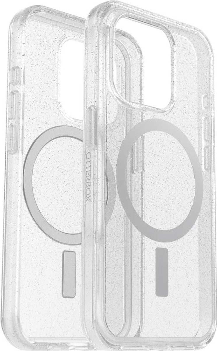 Geschikt voor OtterBox Apple iPhone 15 Pro Symmetry Back Cover Geschikt voor Mag Hoesje - Transparant