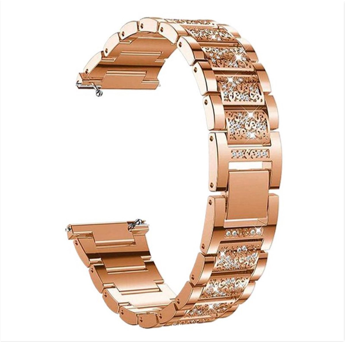 Luxe StrasLuxe Strass Metalen Bandje Geschikt voor Apple Watch - 38/40/41mm