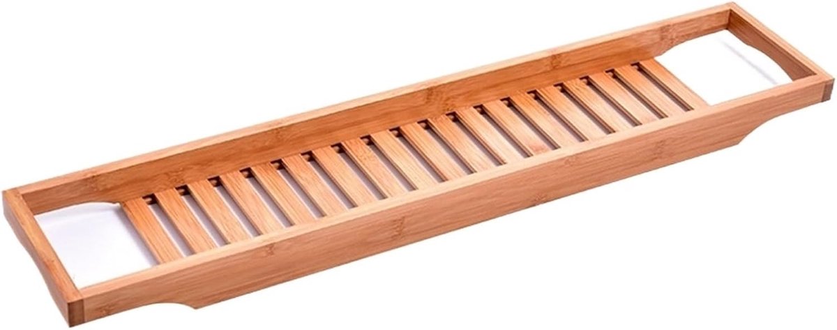 Badkuipbak - Badplank Hout - Ontspannen in Bad - Grote Opbergruimte - 70 cm - Houtkleur