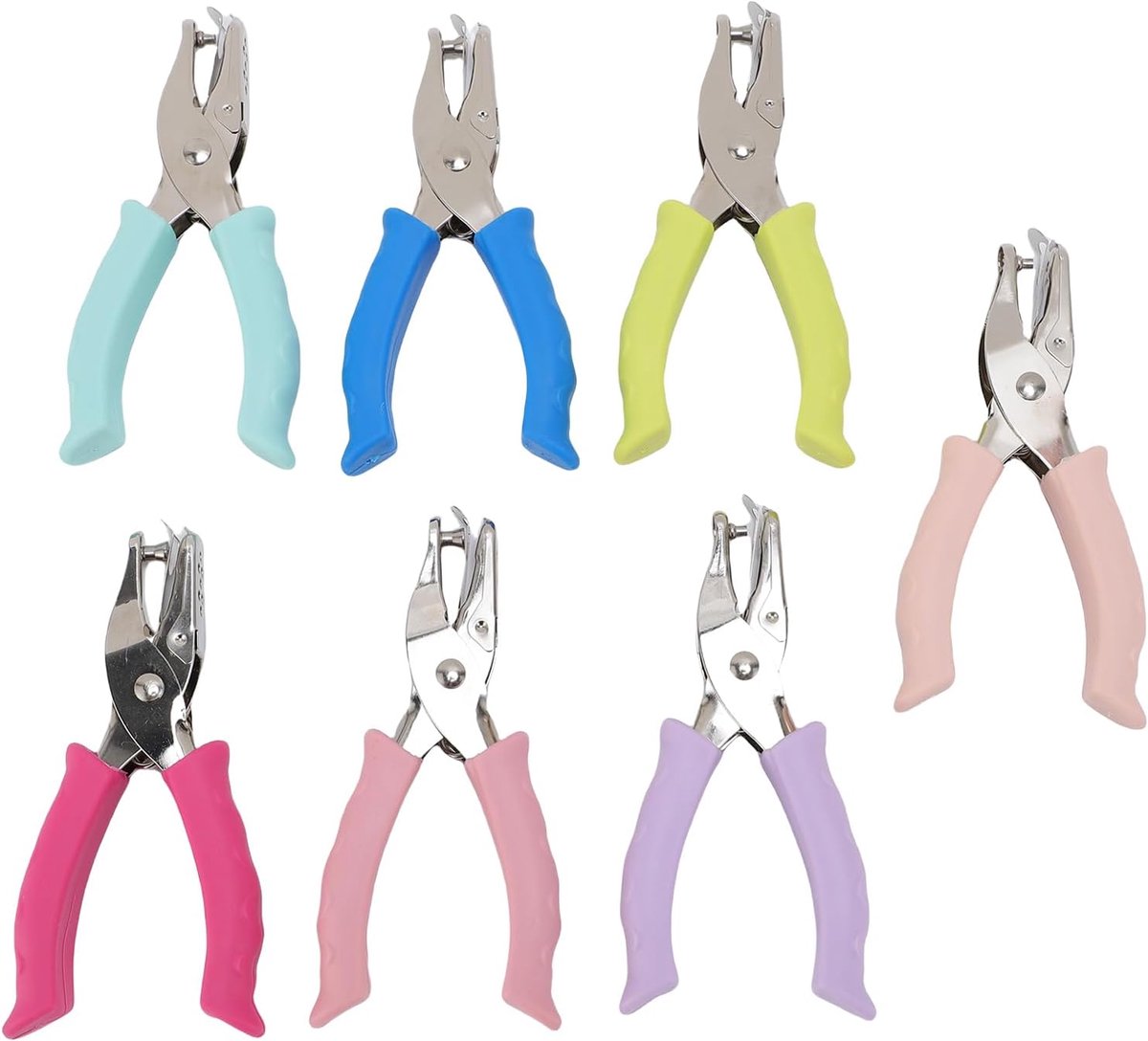 Gatenponsen Set - Papierponsers Handmatig - Papier Knutselen - Roestvrij Staal - 7 Delig - Zwart