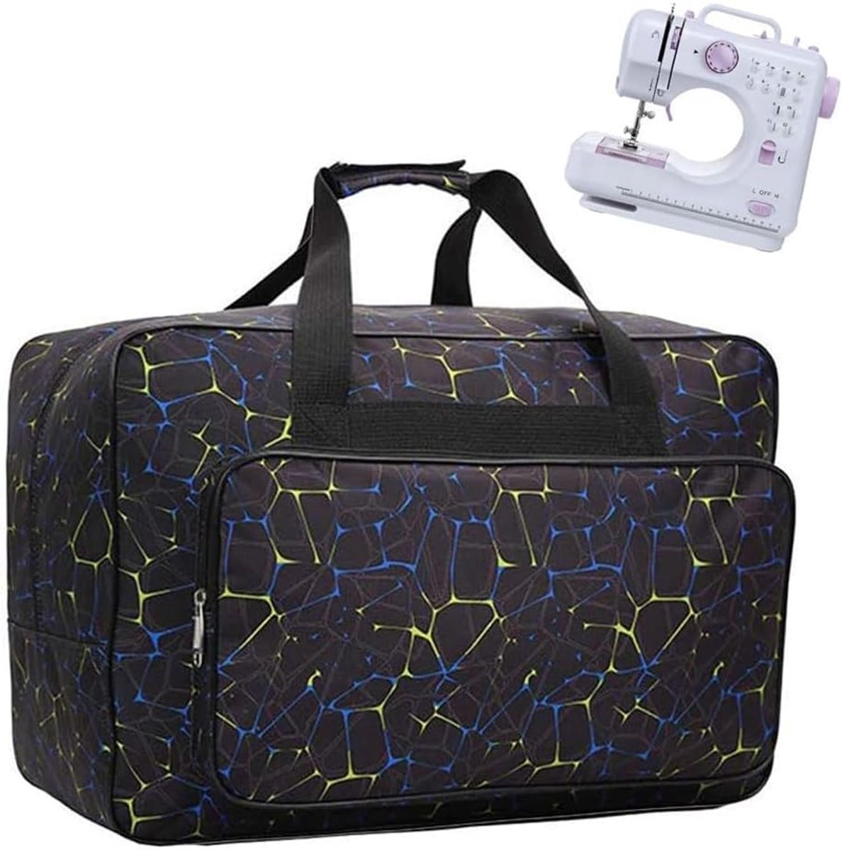 Naaimachine tas - Opbergtas draagtas - Naaimachine vervoeren - Waterproof nylon materiaal - 45 x 23 x 31 cm - Zwart