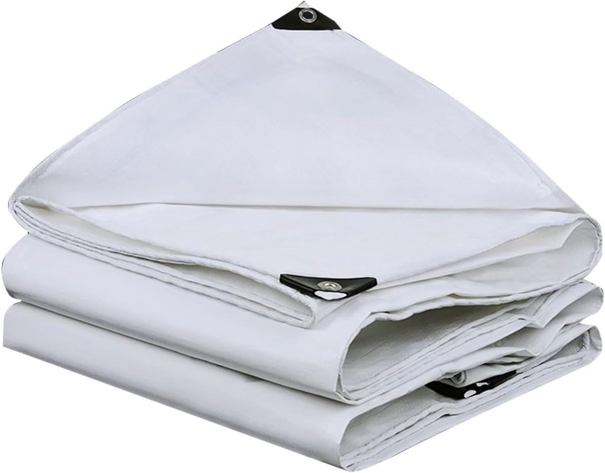 Zwaar Zeildoek - Waterdicht Canvas - Buiten Beschermen - Versterkte Rand - 1x7 Meter - Wit
