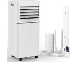 Mobiele Airco 10000 BTU – 4-in-1 Airconditioner – 48 dB – 75° Oscillatie – 24-uurs Timer – Wit