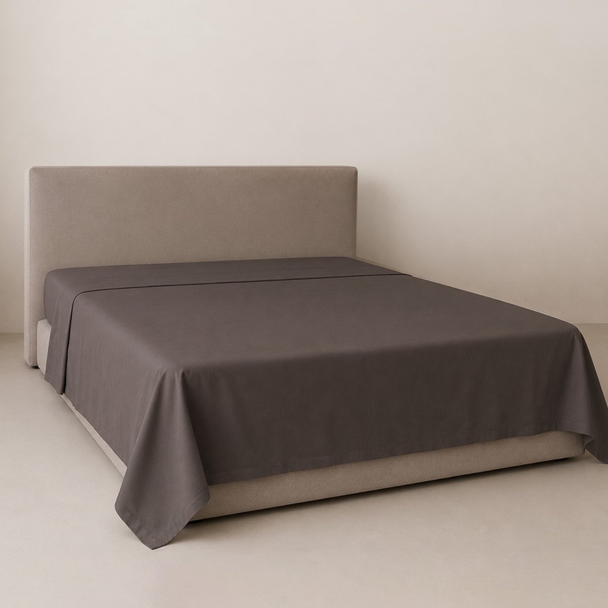 Amstelinen Laken 280x290 – Premium Hotelkwaliteit – TENCEL™ Lyocell Sateen – Moonstone Grey – Lits-jumeaux – Koeler Slapen, Zacht, Ademend & Strijkvrij