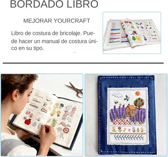 Borduurboek Beginners - Quilt patronen - Creatief Leren - 90 Patronen - 22 x 16 cm - Uniek — afbeelding 5