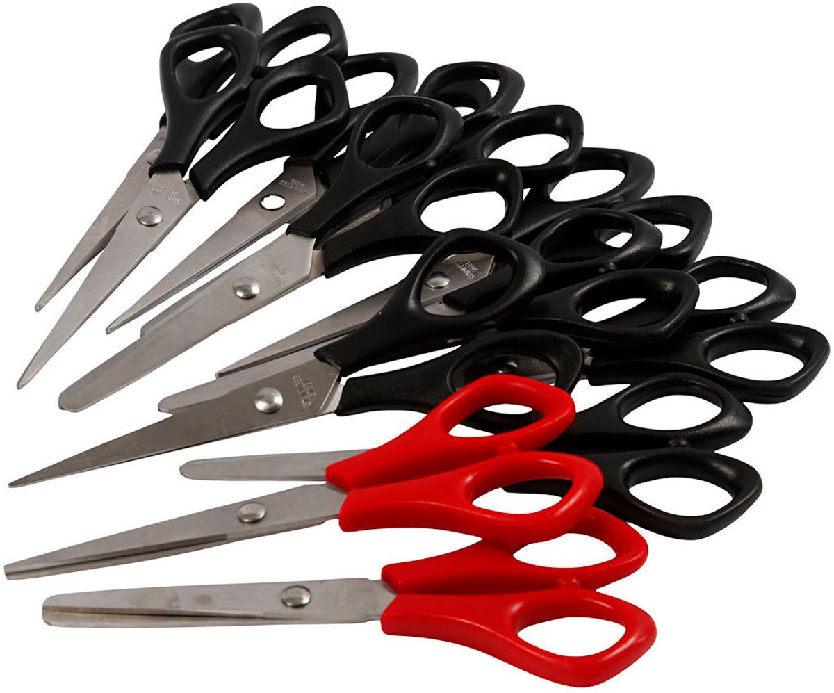 Creativ Company schoolschaar set - scharen voor rechts- en linkshandigen 12 stuks.