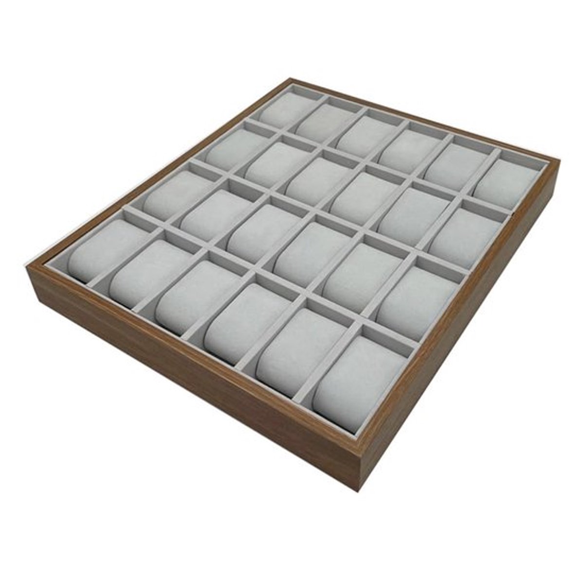 Dailygoods- Sieradenbox 24 Slots - Houten Sieradendoos - Horloge Organizer