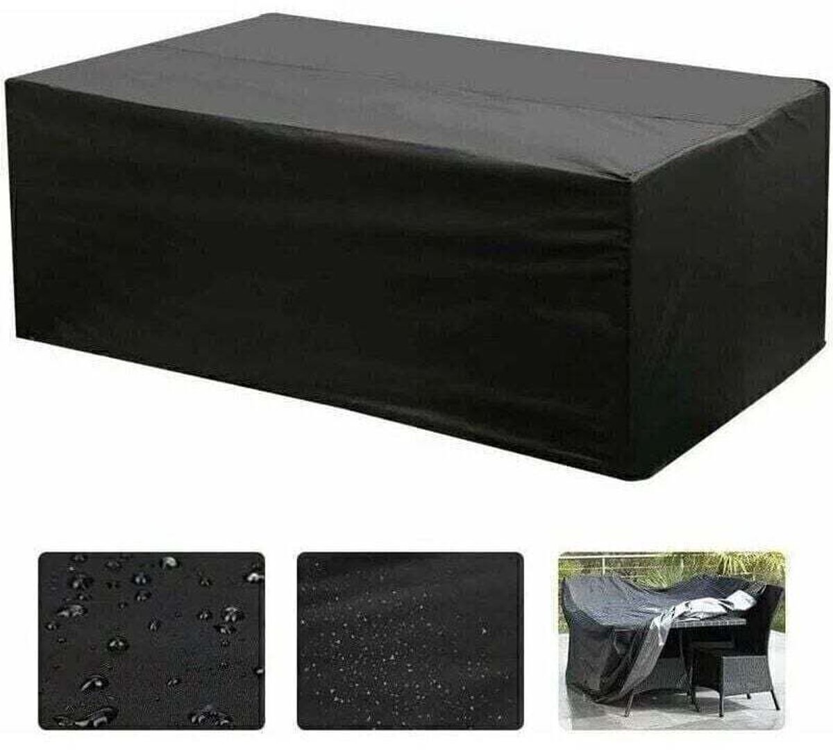Garden Furniture Cover (213 x 132 x 74 cm) Rectangular Oxford fabric tablecloth, suitable for garden furniture, suitable for UV protection.