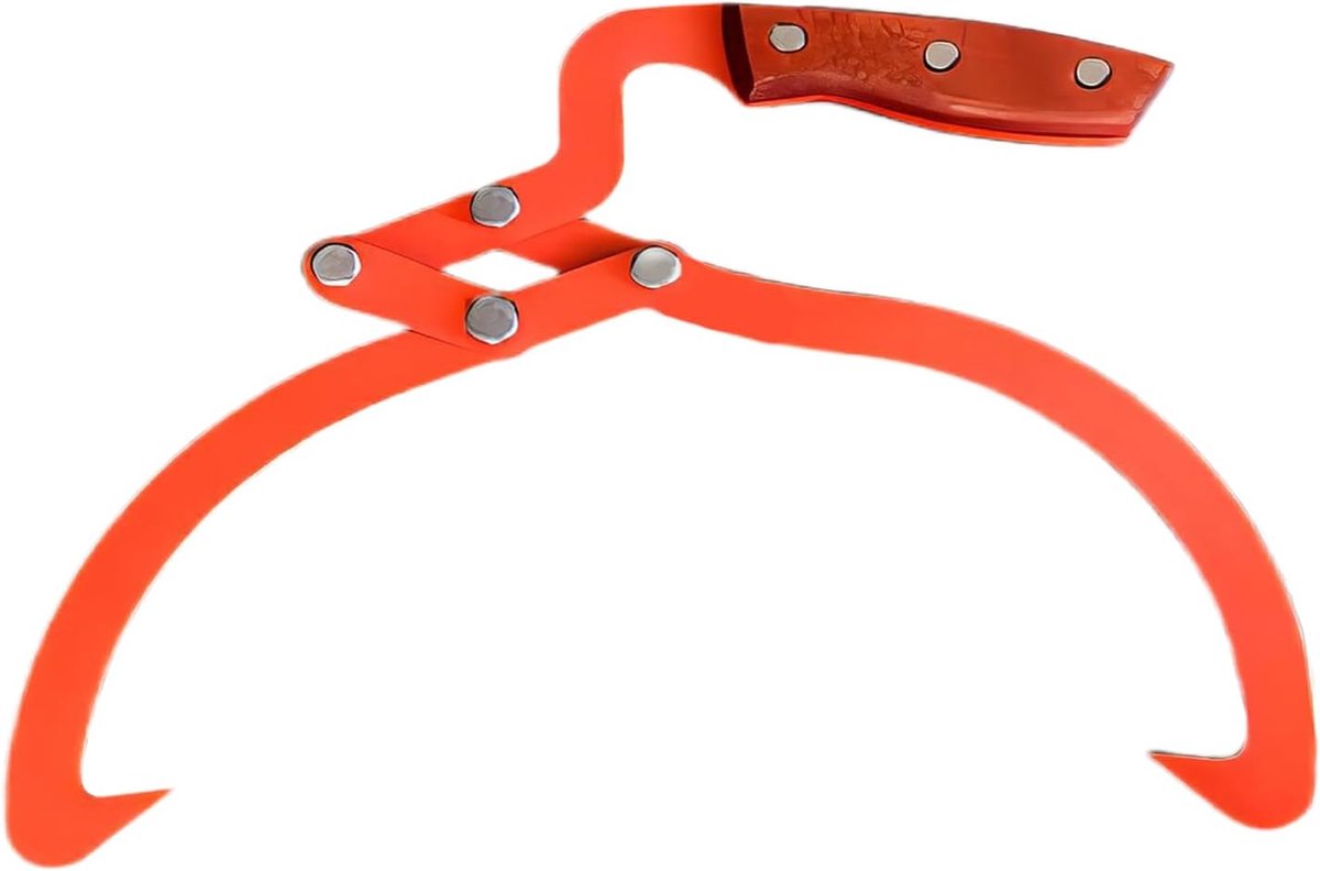 Houten tang - Grijper Stammen - Hout Verplaatsen - Dubbel Klauw Mechanisme - 508 cm - Fel Oranje