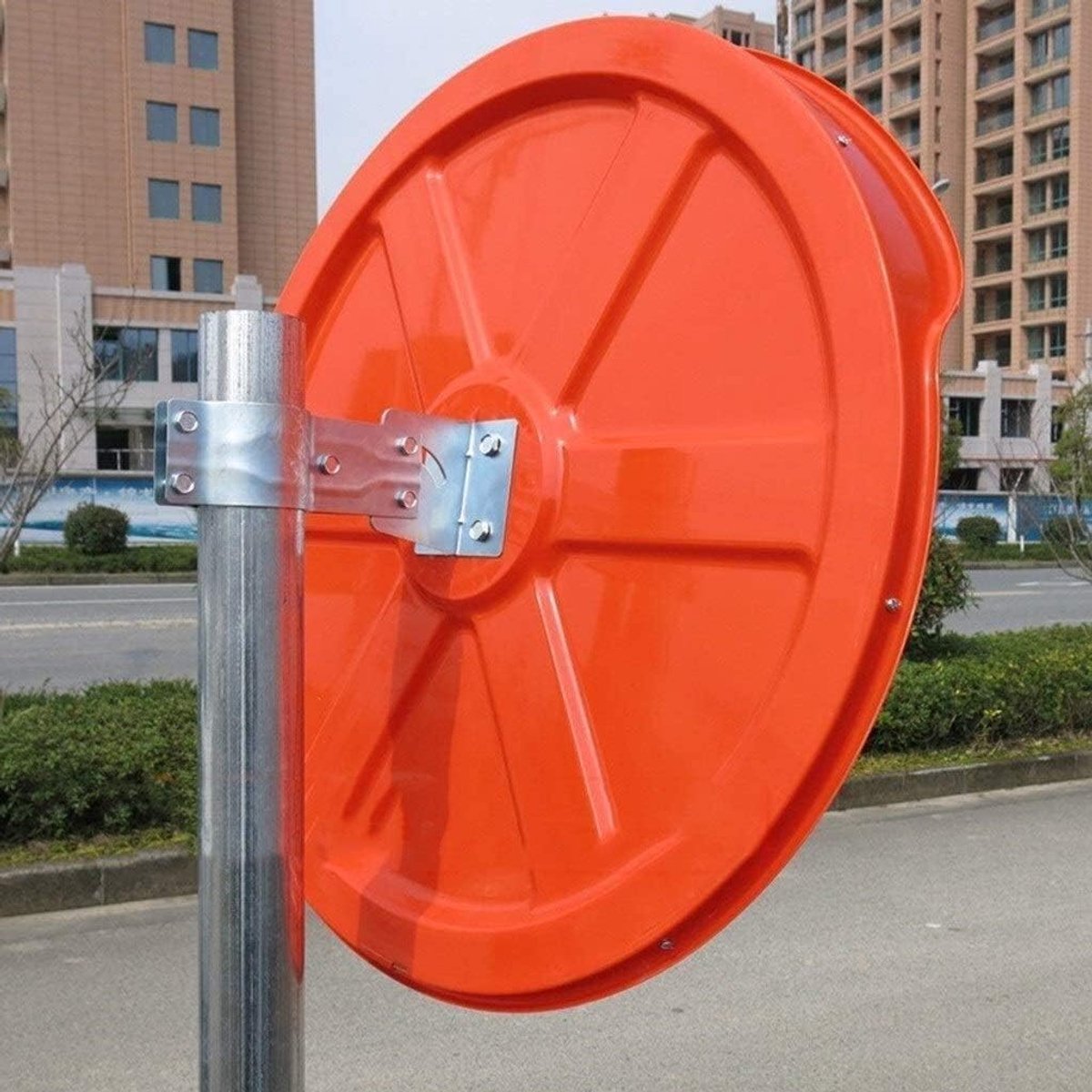Verkeersspiegel - Veiligheidsspiegel - Ongelukken Voorkomen - Onbreekbaar PC Materiaal - 60 Cm - Oranje
