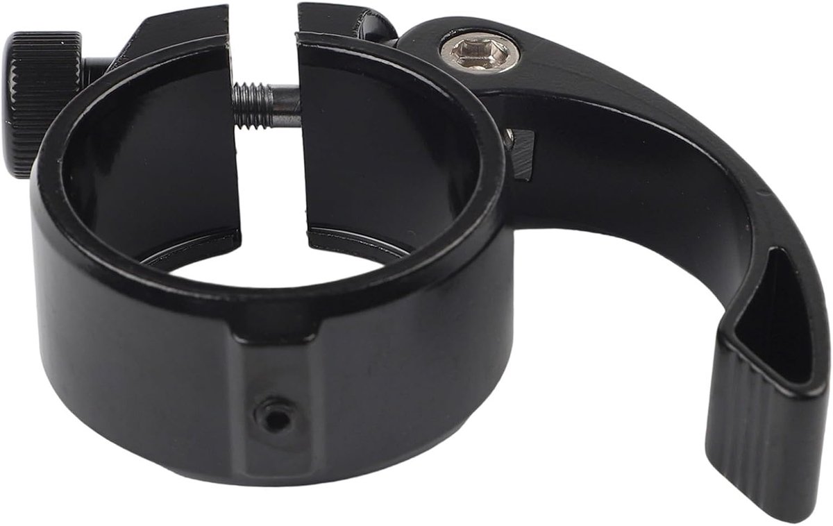 Fiets Zadelpen Klem - Zadelpen Bevestiging - Zadelhoogte Verstellen - Snelle Sluiting - 38mm Diameter - Zwart