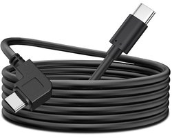 Netsnoer - USB-C kabel - Dashcam voeden - 90 graden connector - 35 meter - Zwart