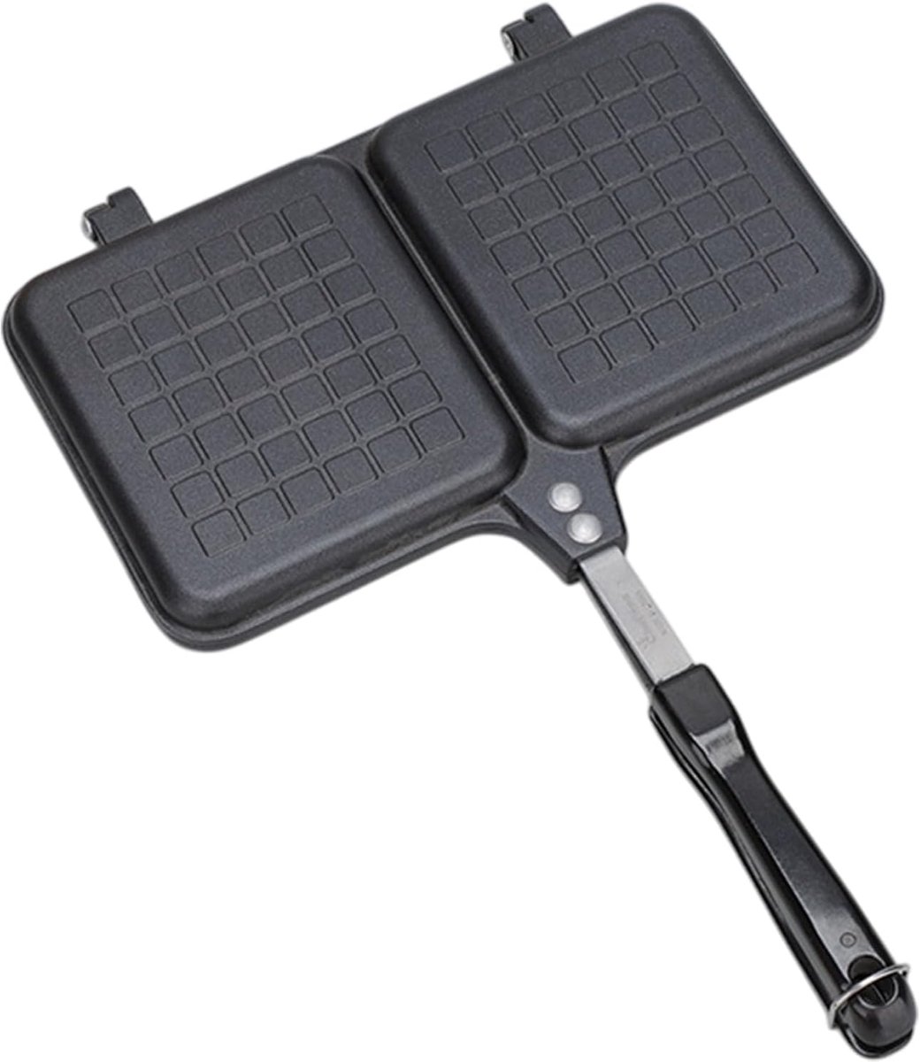 Sandwich maker Tosti apparaat Ontbijt maken Dubbel paneel 36 x 25 cm Zwart