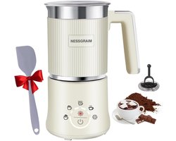 Elektrische Melkopschuimer - Beige - 5-in-1 Functies - Vaatwasmachinebestendig - Voor Koffieliefhebbers
