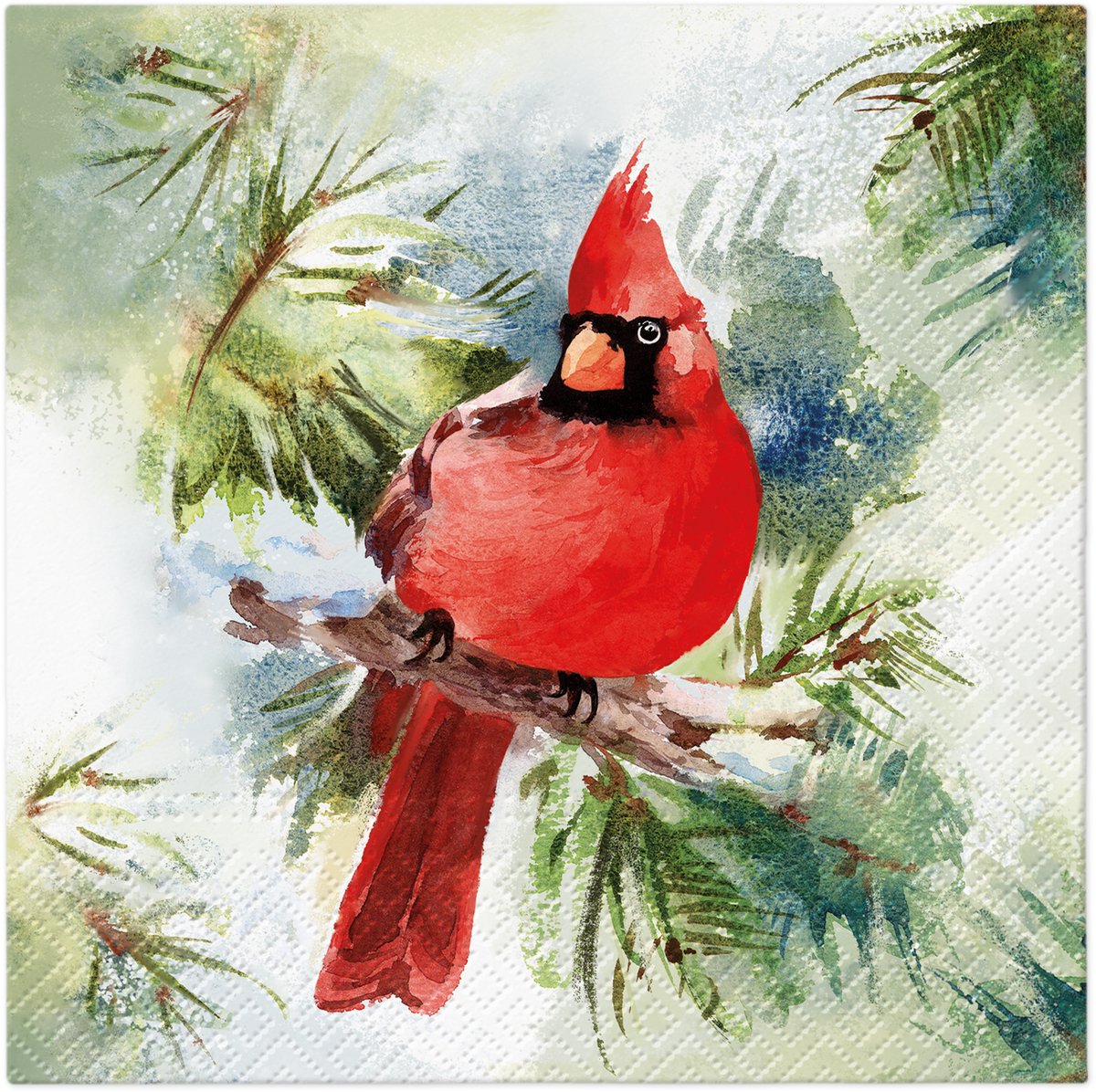 PAW Lunch servetten - Winter Cardinal - 20 servetten - Vogel - Kardinaal - Winter