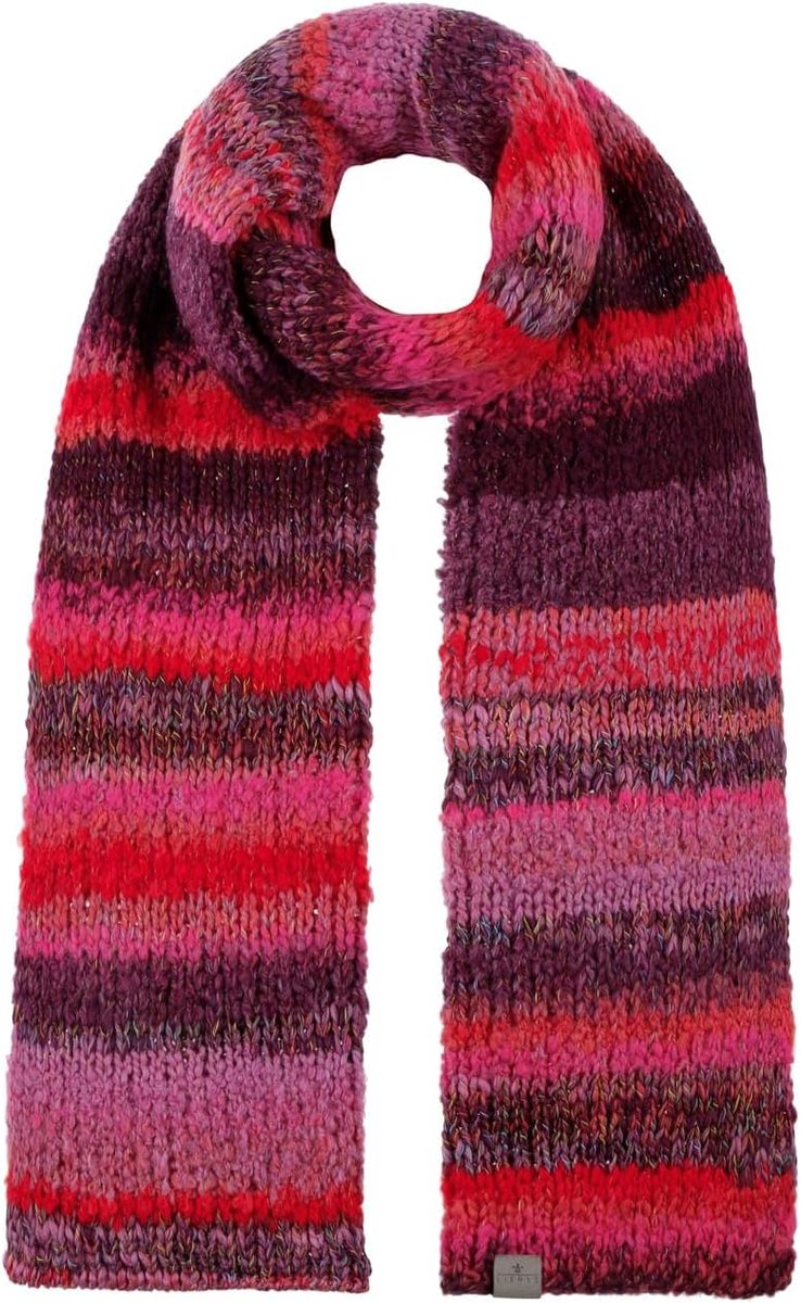 Gebreide Sjaal - Dames Sjaal - Warmte Dragen - Gemaakt in Duitsland - 23 x 23 cm - Gekleurd Gestreept