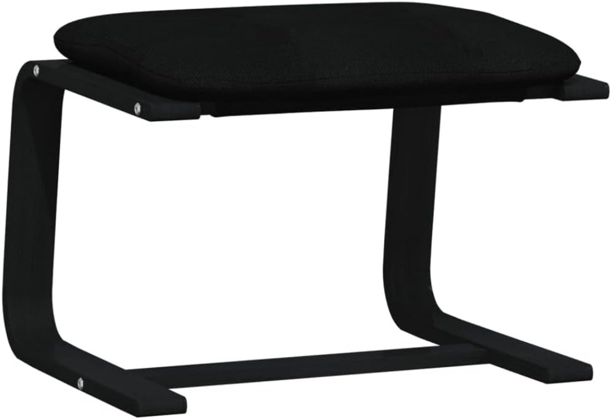 QIN® Voetenbankje of poef - Voetenbankje - Poef - Hockers en poefen - Zwart - 51cm x 41cm x 40cm