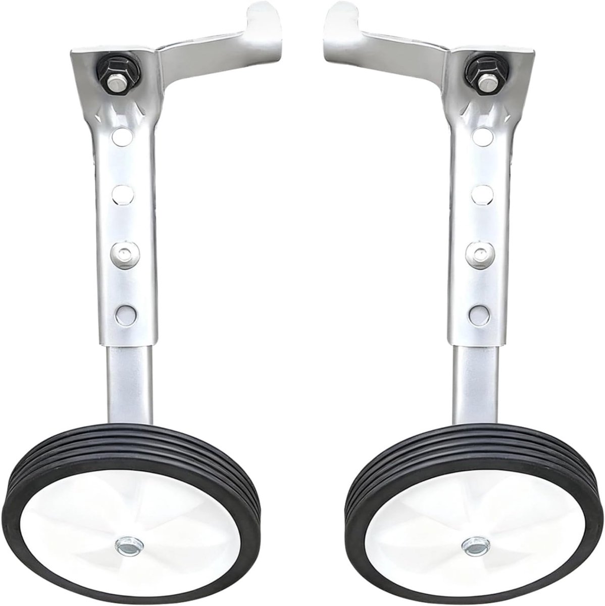 Trainingswielen Fiets - Zijwielen Kinderfiets - Leren Fietsen - Verstelbaar & Stevig - 16-24 inch - Zilver