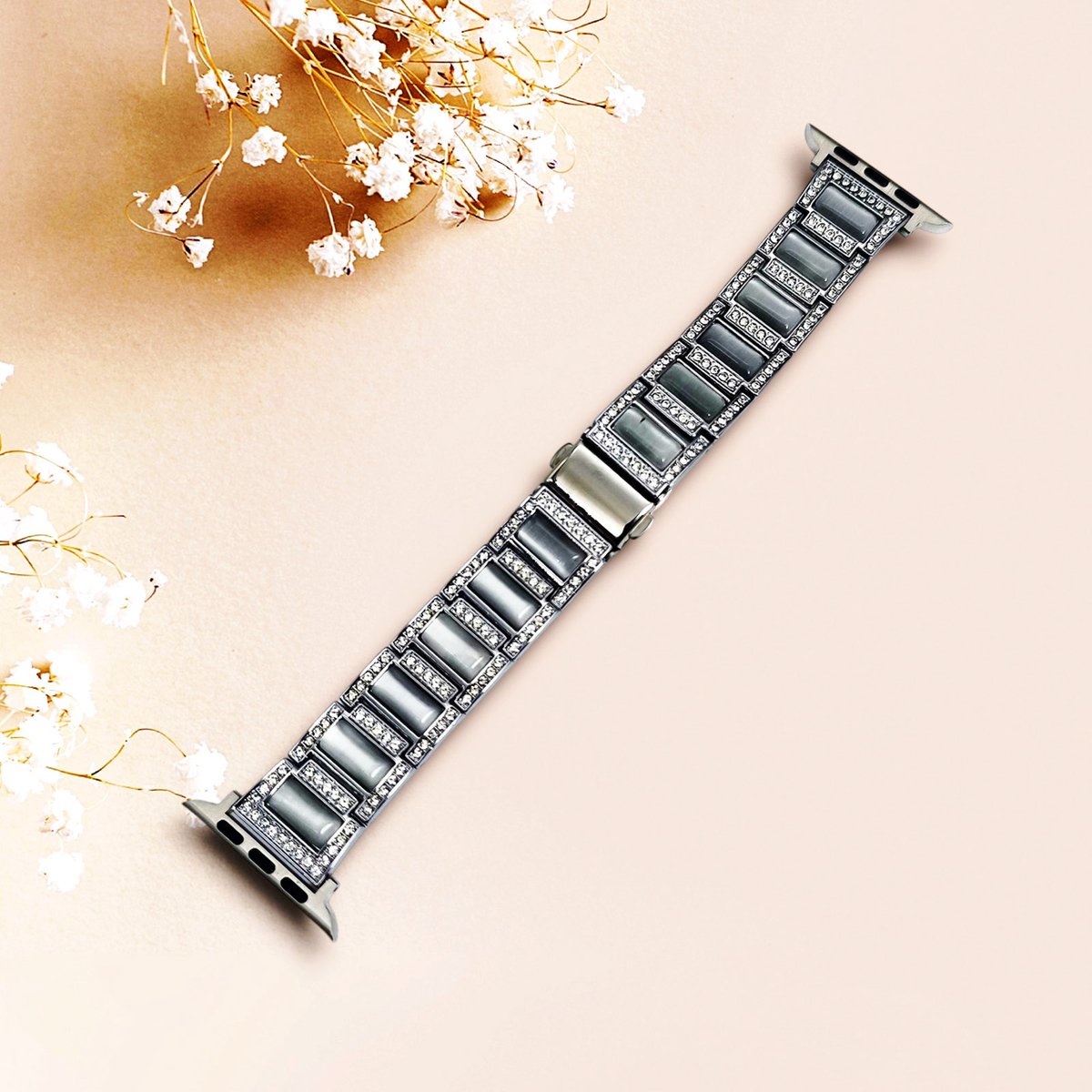 Luxe Strass Horlogebandje met Edelstenen Geschikt voor Apple Watch - 38/40/41mm