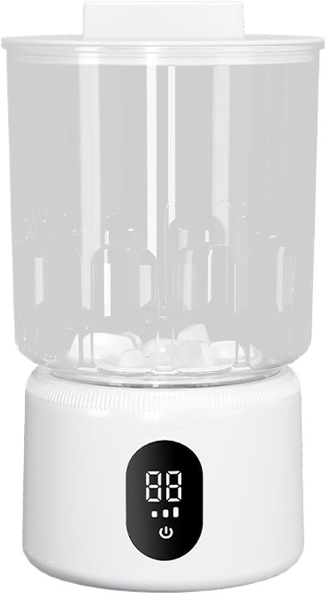Draagbare Wasmachine Mini Sokkenwasser Hygiënisch Werken Geluidsbeheerst Ontwerp 1 Liter Capaciteit Wit