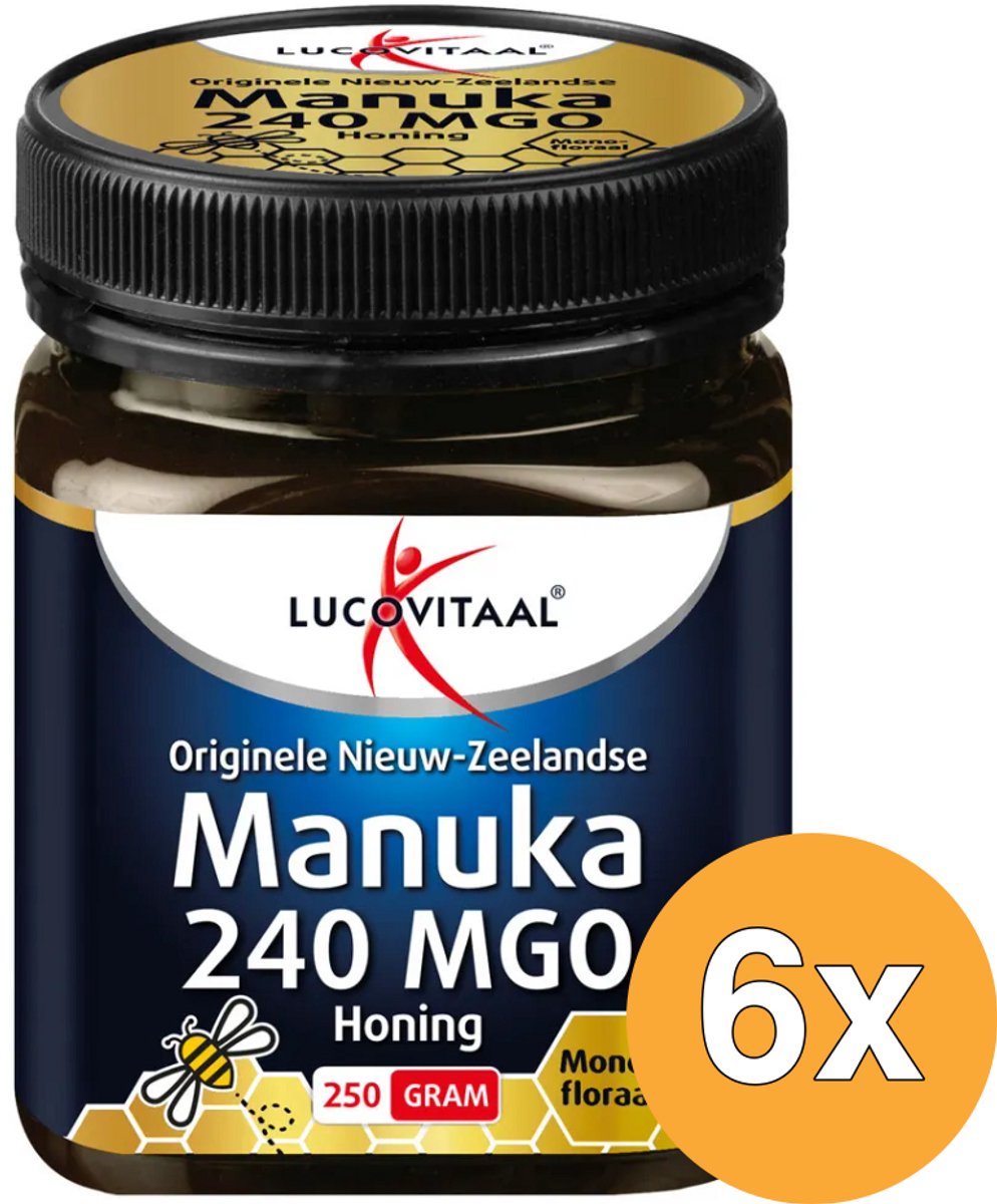 6x Lucovitaal Manuka 240 MGO Honing (250 gr)