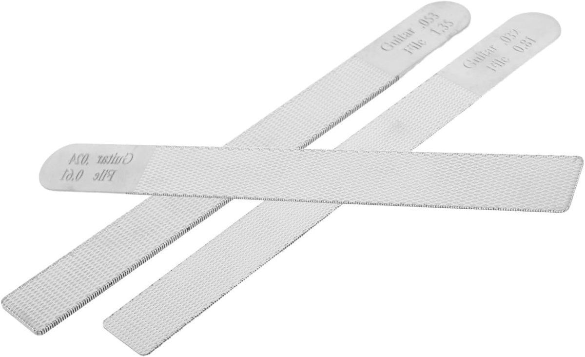 Gitaar Moer Vijlenset - Topkam Vijlen - Snaarhoogte Afstellen - Nauwkeurig Vakmanschap - 3 Stuks - Zilver