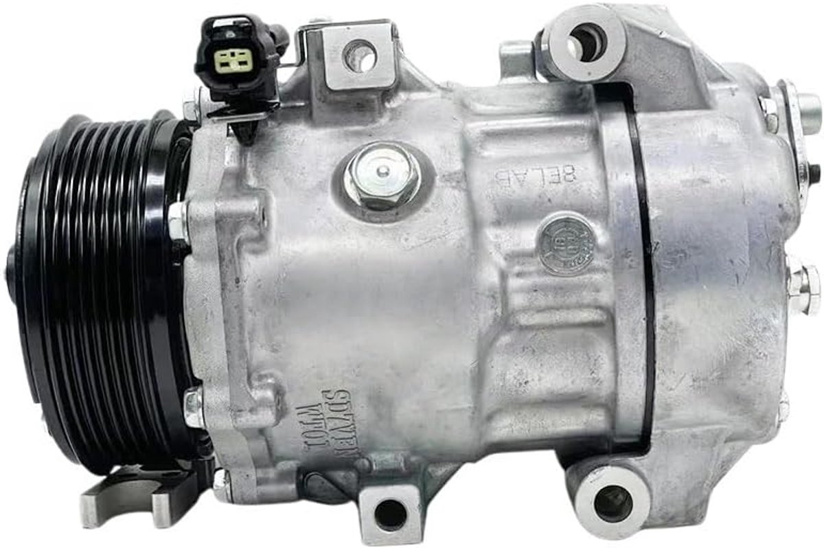 Airconditioner Compressor - AC Pomp - Auto Koeling - Stille Werking - Standaard Formaat - Zilverkleurig