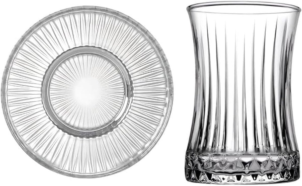Theeglazen Set - Glas - 12-delige Set - Vaatwasserbestendig - Voor Theeliefhebbers