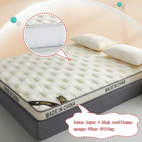 Futon Matras - Japanse Slaapmat Vloermat - Comfortabel Slapen - 5-Laags Structuur - 80x190cm - Camel — afbeelding 3