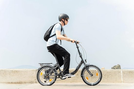 Opvouwbare Vouwfiets 20 inch - Shimano 6 Versnellingen - LED Licht - Quick-Fold Systeem - Compacte Stadsfiets — afbeelding 5