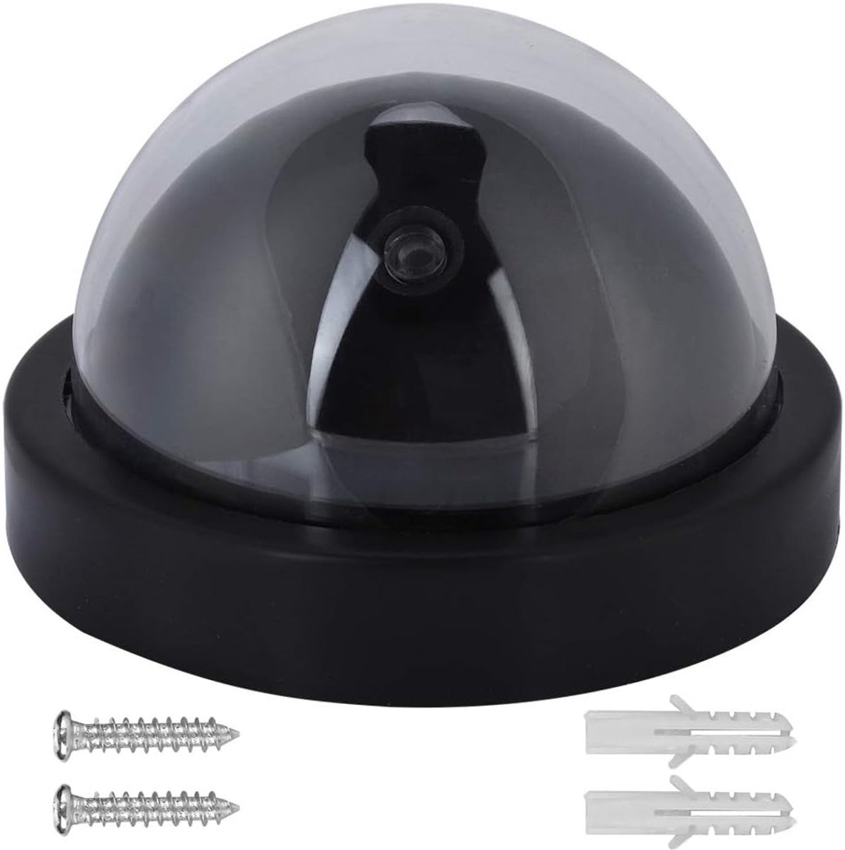 Dummy Beveiligingscamera - Lokcamera Nepcamera - Diefstal Ontmoedigen - Knipperend LED Licht - 12 x 12 x 8 cm - Zwart