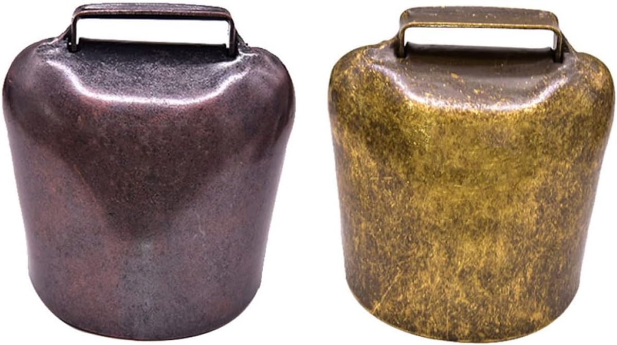 Koeien Schapen Bellen - Boerderij Dieren - Anti-verlies Alarm - Helder Bronzen Geluid - 2 Stuks 3.4CM - Rood Brons