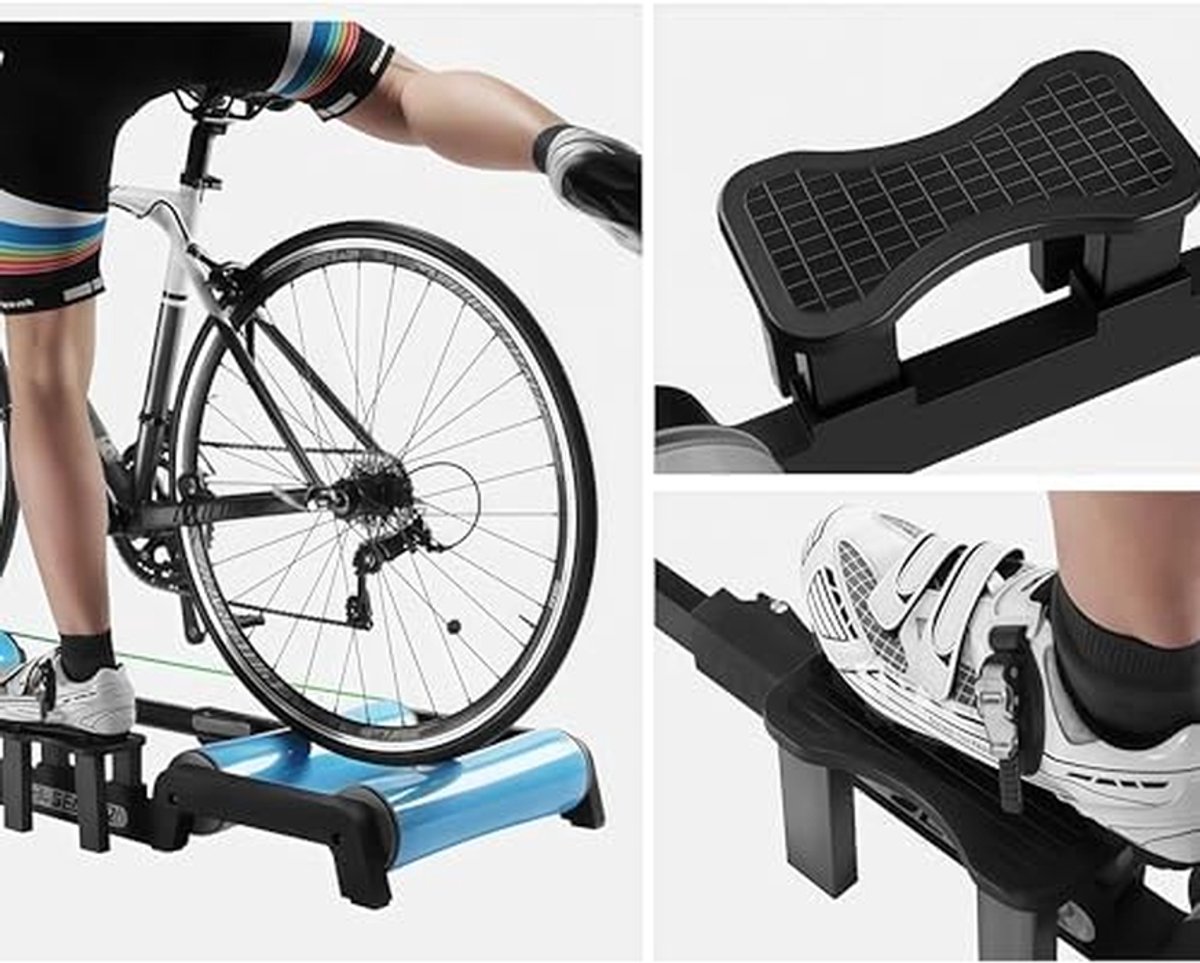 Opvouwbare Fietstrainer - Indoor Fietsplatform - Thuis Fitness - Minimale Wrijving Rollen - 24-29 inch - Zwart