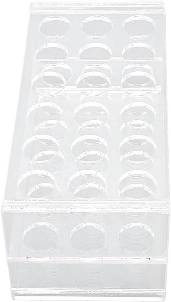 Acryl test tube rack met ruimte voor 18 buizen
