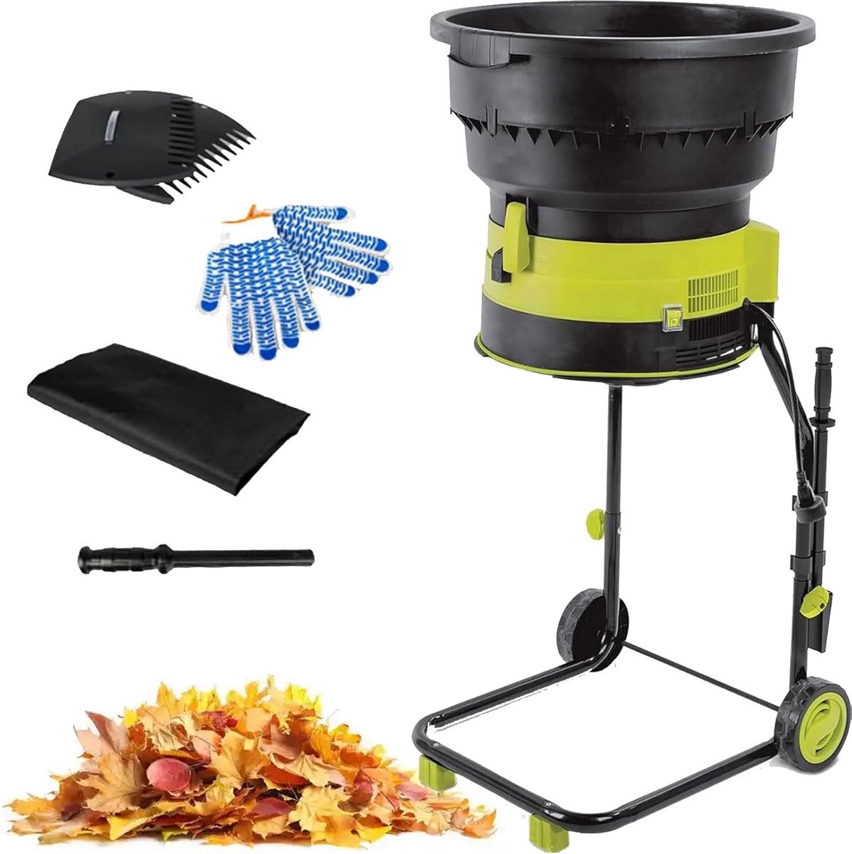 Elektrische bladmulcher - Tuinversnipperaar Compostmolen - Tuin Opruimen - Bladeless Technologie - 2500W 8000 Tpm - Zwart