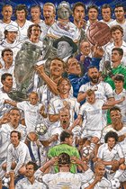 Real Madrid poster - Voetbal - Legendes - Puskas - Gento - Ronaldo - Zidane - Vinícius Júnior - 61 x 91.5 cm