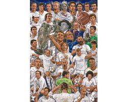 Real Madrid poster - Voetbal - Legendes - Puskas - Gento - Ronaldo - Zidane - Vinícius Júnior - 61 x 91.5 cm