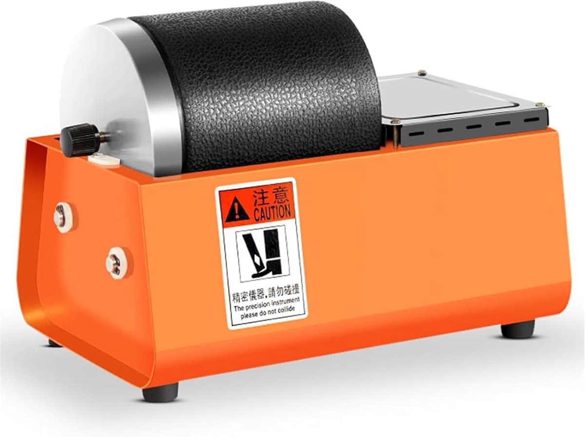 Elektrische Steenpolijstmachine - Rolmachine Hobby - Edelstenen Maken - Stille PU-voering - 2.5 kg Capaciteit - Grijs