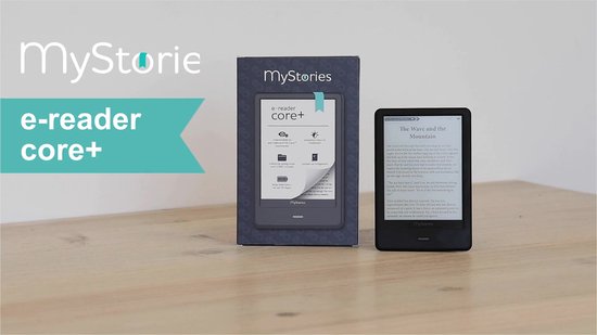 MyStories E-reader Core+ - 6 inch E Ink Touchscreen - Opslag voor 3.500 ebooks - Schermverlichting - E-book reader - Zwart - Niet compatibel met Kobo Plus